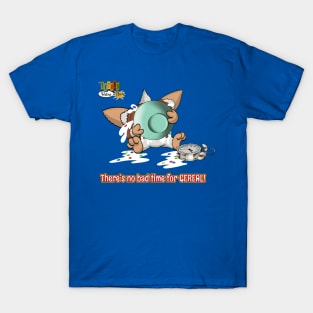 There's no bad time for cereal - TechnoRetro Dads T-Shirt